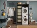 Waschmaschinenumbauschrank >LAUNDREEZY< in anthrazit - 117,5x200x67,5 (BxHxT)