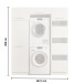 Waschmaschinenumbauschrank >LAUNDREEZY< in anthrazit - 167,5x200x67,5 (BxHxT)