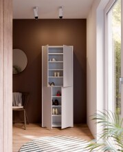 Schuhschrank >Alanna< in Secret grey - 74,5x191,9x34,9cm (BxHxT)