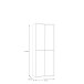 Schuhschrank >Alanna< in Secret grey - 74,5x191,9x34,9cm (BxHxT)