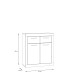 Kommode >La Serena< in Artisan Eiche - 83,2x91,5x34cm (BxHxT)