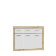 Kommode >La Serena< in Artisan Eiche - 117,9x91,5x34cm (BxHxT)
