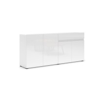 Sideboard >Mister< in weiss, Lack Hochglanz - 180x80x38cm (BxHxT)