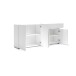 Sideboard >Mister< in weiss, Lack Hochglanz - 180x80x38cm (BxHxT)