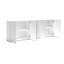 Sideboard >Mister< in weiss, Lack Hochglanz - 225x80x38cm (BxHxT)