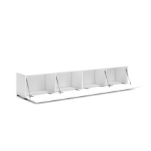 Lowboard >Mister< in weiss, Lack Hochglanz - 225x40x38cm (BxHxT)