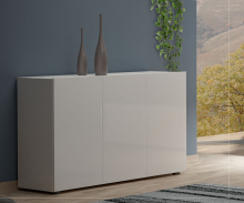 Sideboard >Mister< in weiss, Lack Hochglanz -...