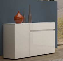 Sideboard >Mister< in weiss, Lack Hochglanz -...