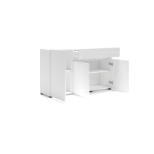 Sideboard >Mister< in weiss, Lack Hochglanz - 135x80x38cm (BxHxT)
