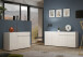Sideboard >Mister< in weiss, Lack Hochglanz - 135x80x38cm (BxHxT)