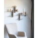 Wandregal >Ovada< in Hellbraun, Massivholz - 54x58x15cm (BxHxT)