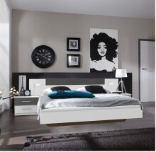Bettanlage >ANGIE< in WEISS + GRAPHIT -...