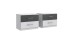 Komplettschlafzimmer >ANGIE< in WEISS + GRAPHIT - 519x208x210cm (BxHxT)