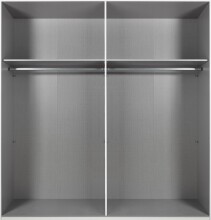 Komplettschlafzimmer >ANGIE< in WEISS + GRAPHIT - 519x208x210cm (BxHxT)