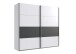 Komplettschlafzimmer >ANGIE< in WEISS + GRAPHIT - 519x208x210cm (BxHxT)