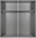 Komplettschlafzimmer >ANGIE< in WEISS + GRAPHIT - 519x208x210cm (BxHxT)