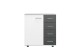 Kombikommode >ANGIE< in WEISS + GRAPHIT - 81x83x41cm (BxHxT)