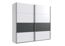 Kleiderschrank >ANGIE< in WEISS + GRAPHIT -...