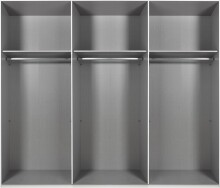 Kleiderschrank >ANGIE< in WEISS + GRAPHIT - 270x208x65cm (BxHxT)