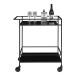 Servierwagen >Vita< in Schwarz, Melamin - 40x79x68cm (BxHxT)