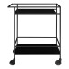 Servierwagen >Vita< in Schwarz, Melamin - 40x79x68cm (BxHxT)