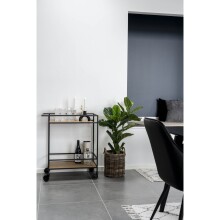 Servierwagen >Vita< in Natur, Melamin - 40x79x68cm (BxHxT)