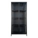 Standvitrine >Brisbane< in Schwarz, Metall - 80x175x35cm (BxHxT)