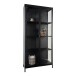 Standvitrine >Brisbane< in Schwarz, Metall - 80x175x35cm (BxHxT)