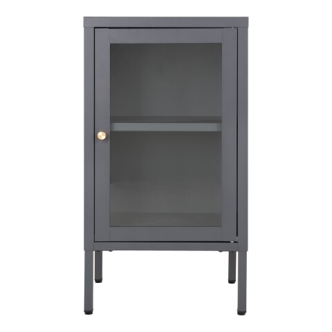 Beistellschrank >Dalby< in Grau, Metall - 38x70x35cm (BxHxT)