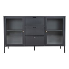 Sideboard >Dalby< in Schwarz, Metall - 140x85x40cm...