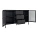 Sideboard >Dalby< in Schwarz, Metall - 140x85x40cm (BxHxT)