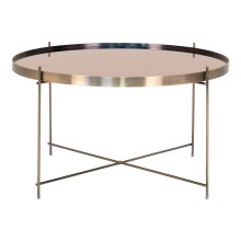 Couchtisch >Venezia< in Messing, Glas - 70x40x70cm...