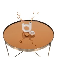 Couchtisch >Venezia< in Messing, Glas - 70x40x70cm (BxHxT)
