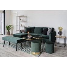 Couchtisch >Venezia< in Messing, Glas - 70x40x70cm (BxHxT)