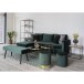 Couchtisch >Venezia< in Messing, Glas - 70x40x70cm (BxHxT)