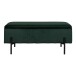 Truhenbank >Watford< in Grün, Stoff - 95x46x36,5cm (BxHxT)