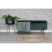 Truhenbank >Watford< in Grün, Stoff - 95x46x36,5cm (BxHxT)