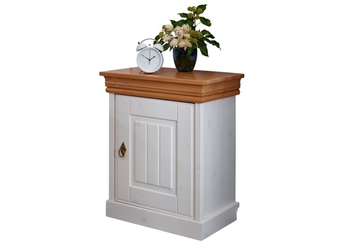 Nachttisch >SZ-0132< in weiß - 51x64x35 (BxHxT)