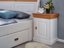 Nachttisch >SZ-0132< in weiß - 51x64x35 (BxHxT)