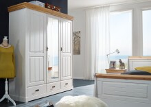 Kleiderschrank >SZ-0132< in weiß - 192x217x58...