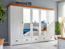 Kleiderschrank >SZ-0132< in weiß - 315x217x62...