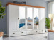 Kleiderschrank >SZ-0132< in weiß - 315x217x62 (BxHxT)