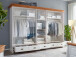 Kleiderschrank >SZ-0132< in weiß - 315x217x62 (BxHxT)