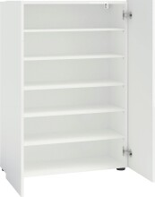 Schuhschrank >KISS< in weiß, Holzwerkstoff - 86,7x115x34cm (BxHxT)