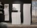 Garderobenpaneel >KISS< in weiß, Holzwerkstoff - 49x170x27,6cm (BxHxT)