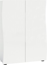 Garderoben-Set >KISS< in weiß, Holzwerkstoff - 242x190x42cm (BxHxT)