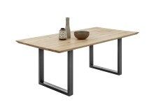 Esstisch >Bianka< in Eiche/schwarz - 220x74x100...