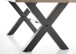 Esstisch >Dehli< in Mango / schwarz - 200x77x100 (BxHxT)