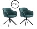 Armlehnstuhl >Emma/Edith< (2er-Set) in grün - 59x82x62 (BxHxT)