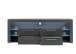 Lowboard >Greta< in matt grau - 179x66x44cm (BxHxT)
